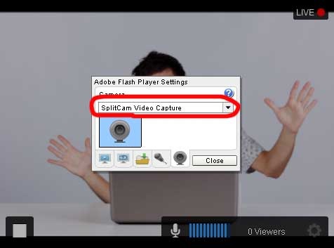 Justin TV Select Webcam